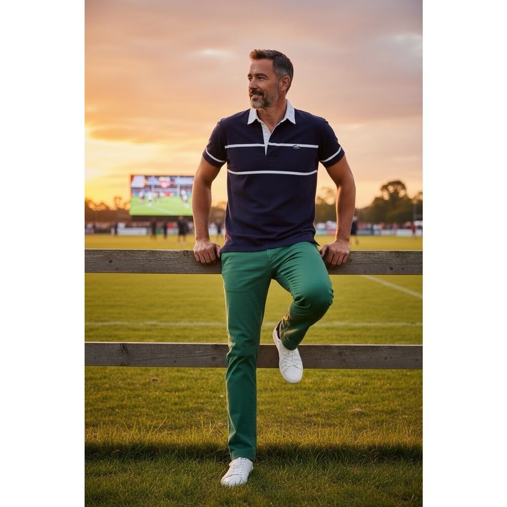 Ralph Lauren Rugby 34X32 Green Chino Khaki Pants Preppy Academia
